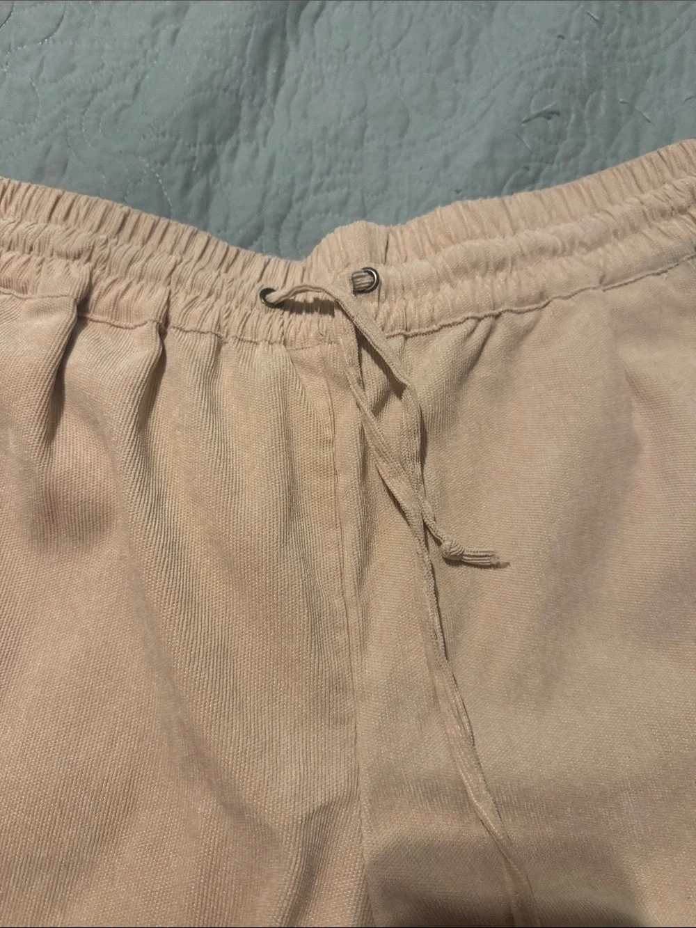KanCan Tan Pink Elastic-Waist Athletic Shorts